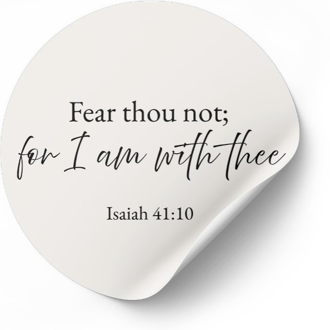 Fear Thou Not Christian Sticker – Isaiah 41:10 (Von Creator hochgeladen)
