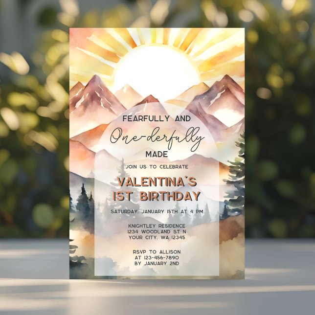 Fearful and Onederful Made First Birthday Einladung (Von Creator hochgeladen)