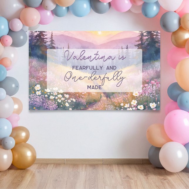 Fearfully and Onederfully Made Bible 1st Birthday  Banner (Von Creator hochgeladen)