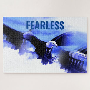 Fearless Bald Eagle Motivierend Courage Artwork