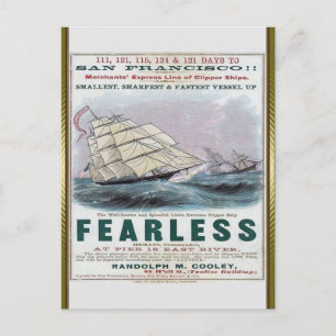 Fearless Clipper Segelsport Postkarte