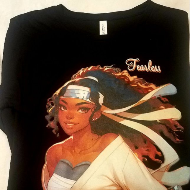 Fearless Female Anime' Samurai Fighter Tri-Blend Shirt (Von Creator hochgeladen)