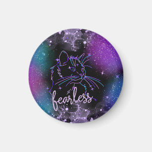 Fearless Galaxy Cat Magnet