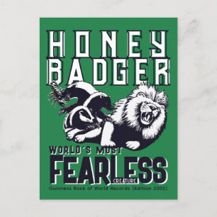 FEARLESS Honey Badger Postkarte