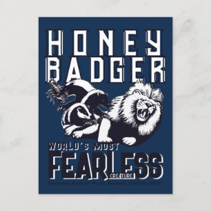 FEARLESS Honey Badger Postkarte