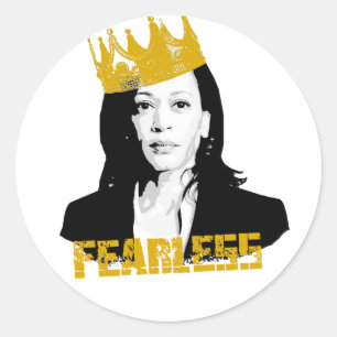 Fearless Kamala Harris Runder Aufkleber