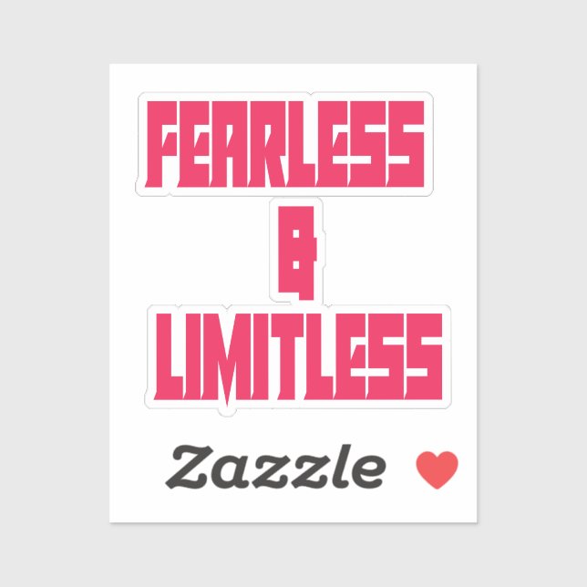 Fearless & Limitless Aufkleber (Blatt)