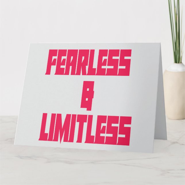 Fearless & Limitless Karte (Vorderseite)