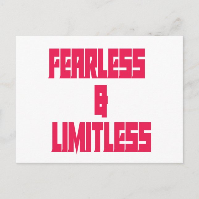 Fearless & Limitless Postkarte (Vorderseite)