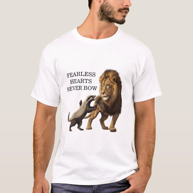 Fearless Lion T-Shirt – Bold Spirit, Brave Heart (Vorderseite)