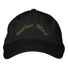 Fearless Mind Classic Black Motivationsmütze Stil Bestickte Baseballkappe