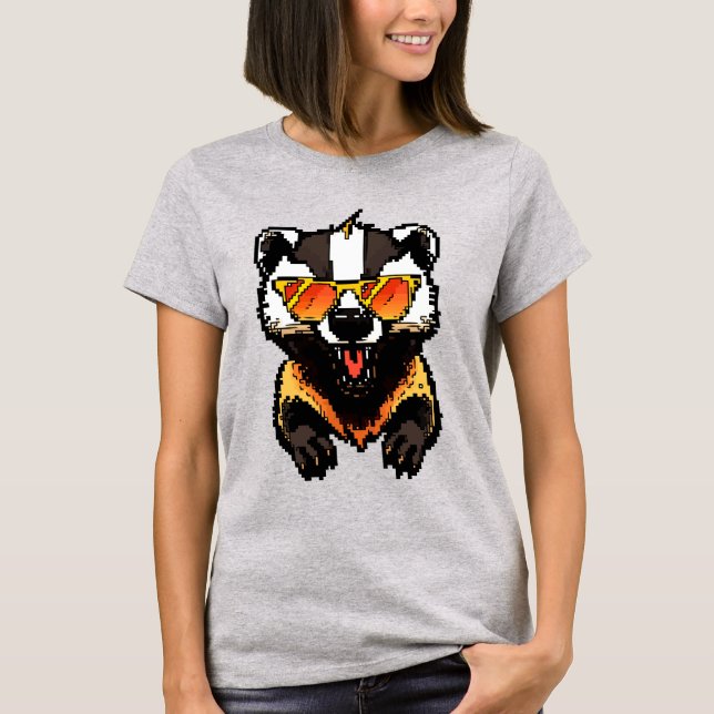 Fearless Pixel Honeybadger T-Shirt (Vorderseite)