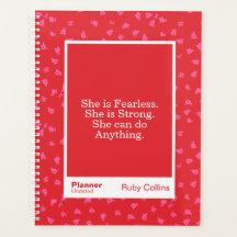 Fearless Red Floral Motivational Quote