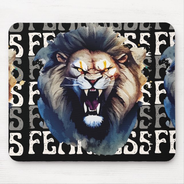Fearless Roar – Bold Lion  Mousepad (Vorne)