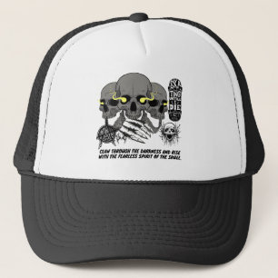 Fearless Skull Claw Trucker Hat - Gothic Dark Truckerkappe