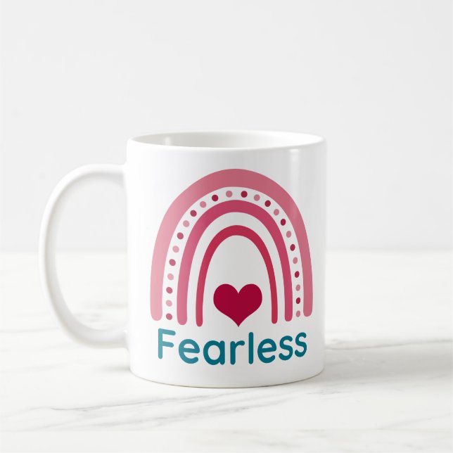 Fearless Viva Magenta Boho Rainbow Kaffeetasse (Links)