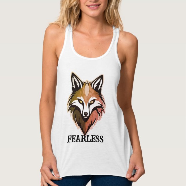 Fearless Wolf Women's Racerback Tank - Freefit Flo (Vorderseite)