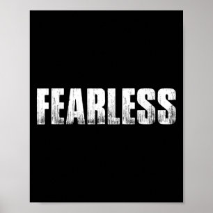 Fearless Workout Motivation Unternehmer Gym Fitne Poster