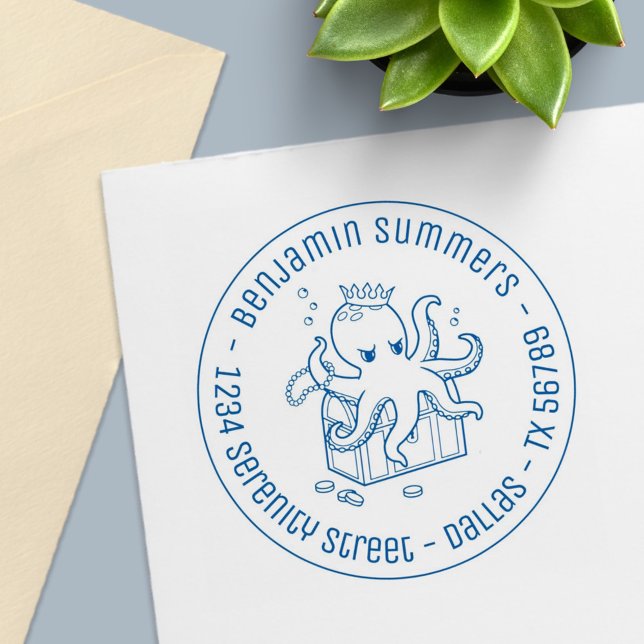Fearsome Octopus Guarding Schatzanschrift Permastempel (Von Creator hochgeladen)