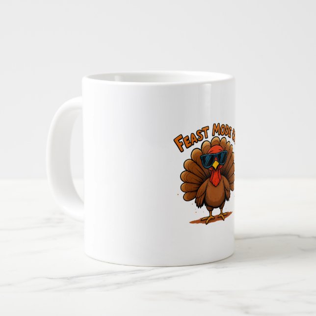 Feast Mode On Coffee Mug Jumbo-Tasse (Vorderseite Links)
