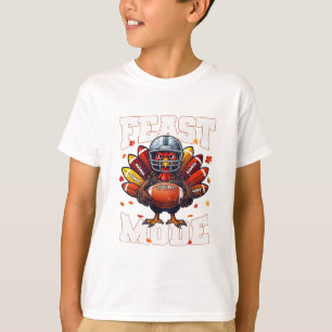 Feast-Modus Truthahn Vintage Herbst Fußll Thanksgi T-Shirt