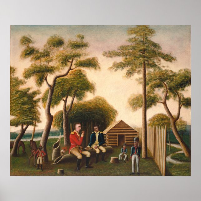 Feasting British Officer - GW Mark Fine Art Poster (Vorne)