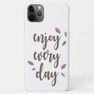 Feather boho Kalligrafie Text genießen jeden Tag Case-Mate iPhone Hülle