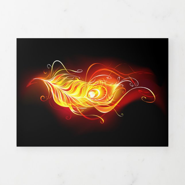 Feather Dreifach Gefaltete Karte (Cover)