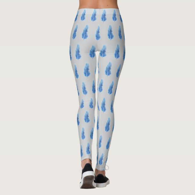 Feather Fall - Light Grey Leggings (Rückseite)