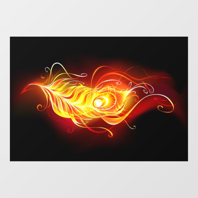 Feather Fensteraufkleber (Blatt)