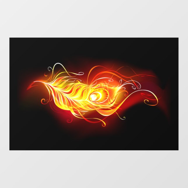 Feather Fensteraufkleber (Blatt)