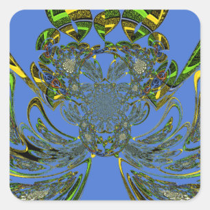 Feather Fish Quadratischer Aufkleber