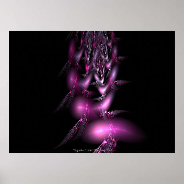 Feather Flight by Pinks by Kitty Ann Poster (Vorne)