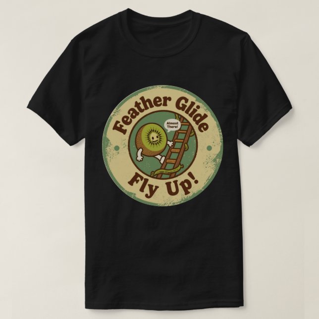 Feather Glide Fly Up Kiwi Kletterspass T-Shirt (Design vorne)