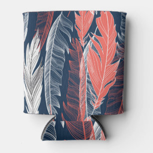 Feather Graphics, schönes nahtloses Muster. Dosenkühler