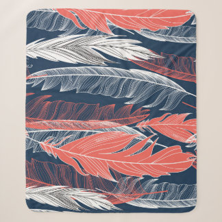 Feather Graphics, schönes nahtloses Muster. Sherpadecke