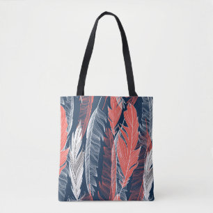 Feather Graphics, schönes nahtloses Muster. Tasche