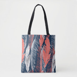 Feather Graphics, schönes nahtloses Muster. Tasche