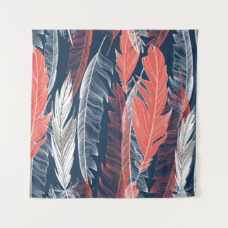 Feather Graphics, schönes nahtloses Muster. Wandteppich