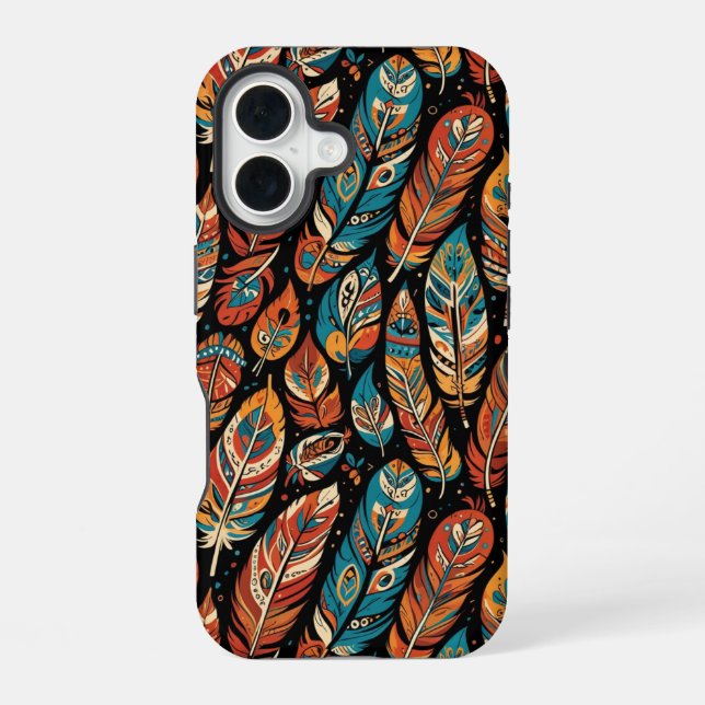 Feather iPhone Case 16 Hülle (Rückseite)