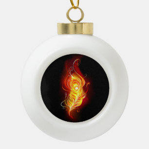 Feather Keramik Kugel-Ornament