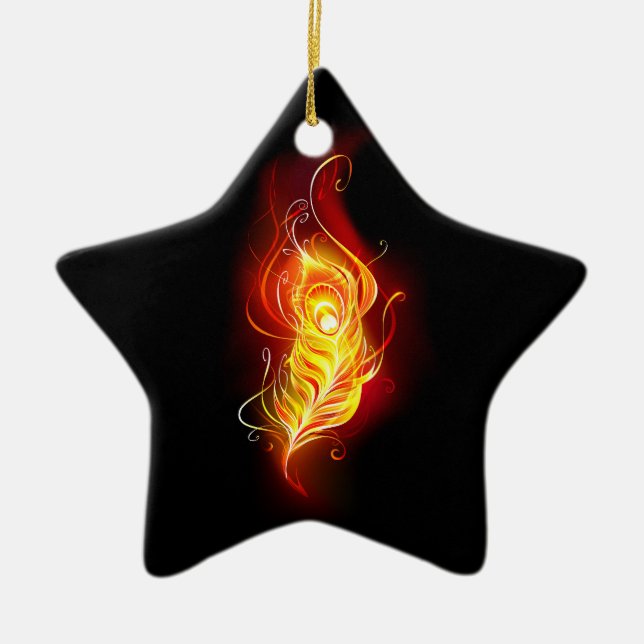 Feather Keramik Ornament (Vorne)