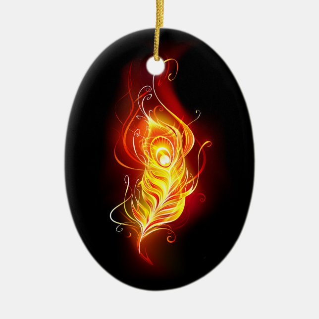 Feather Keramik Ornament (Vorne)