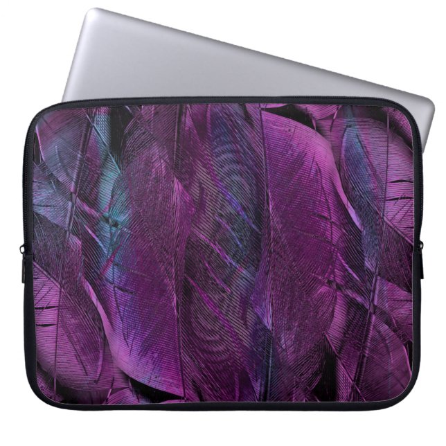 Feather Muster Textur Laptopschutzhülle (Vorderseite)