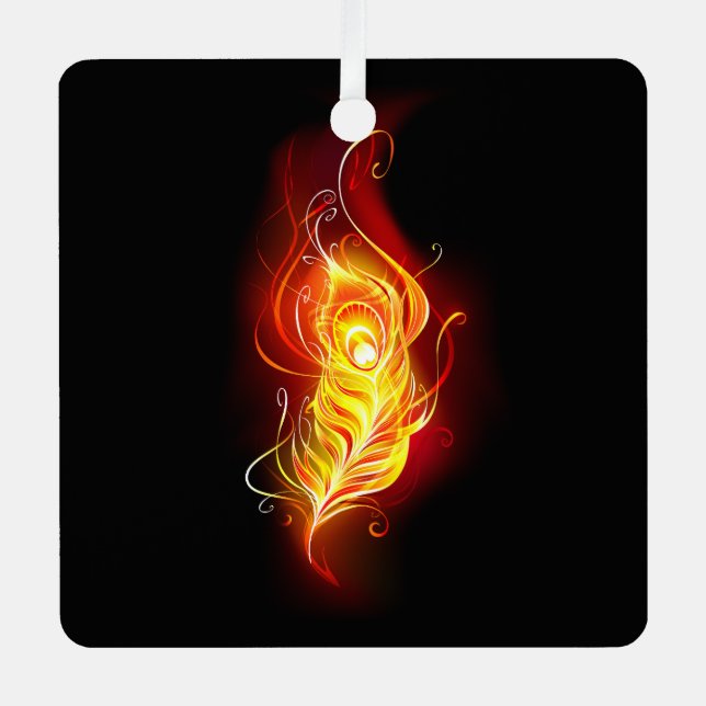 Feather Ornament Aus Metall (Vorderseite)
