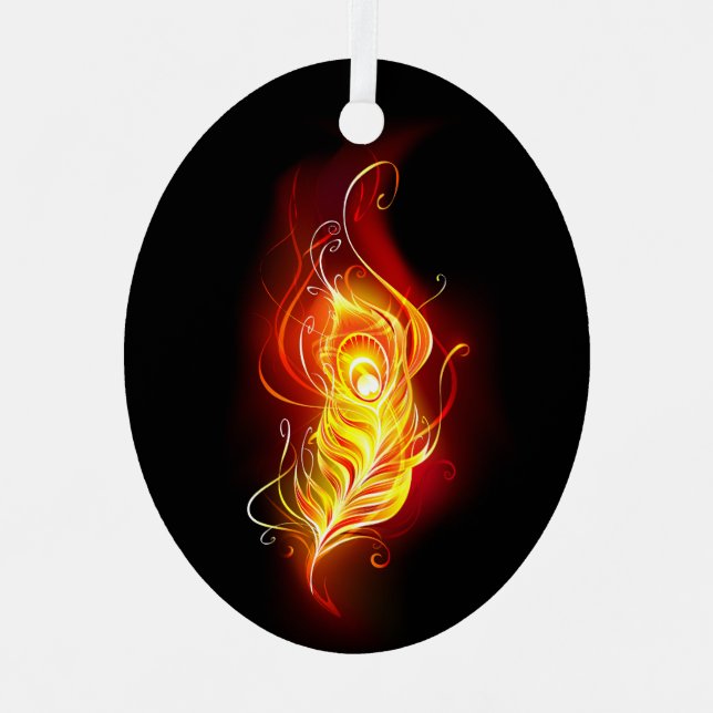Feather Ornament Aus Metall (Vorderseite)