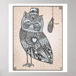 FEather Owl Poster