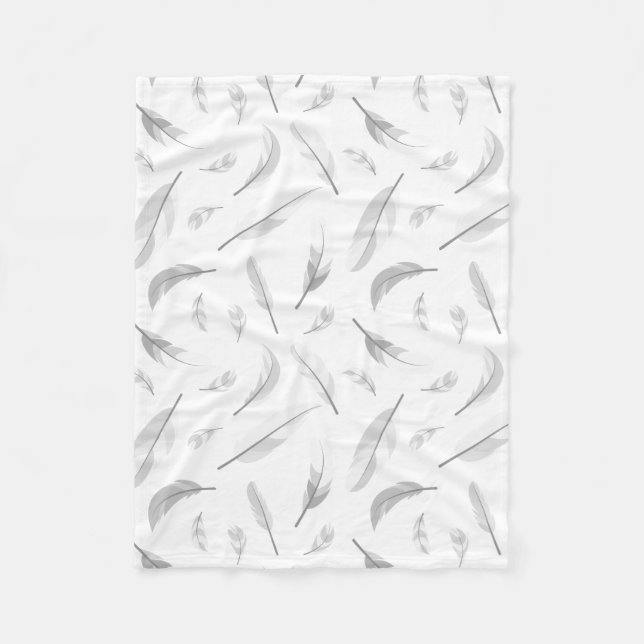 Feather pattern fleecedecke (Vorderseite)