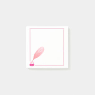 Feather Pen Design Square Notes Post-it Klebezettel
