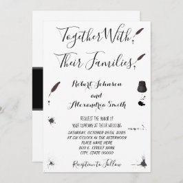 Feather Pen & Inkwell Wedding Einladung
